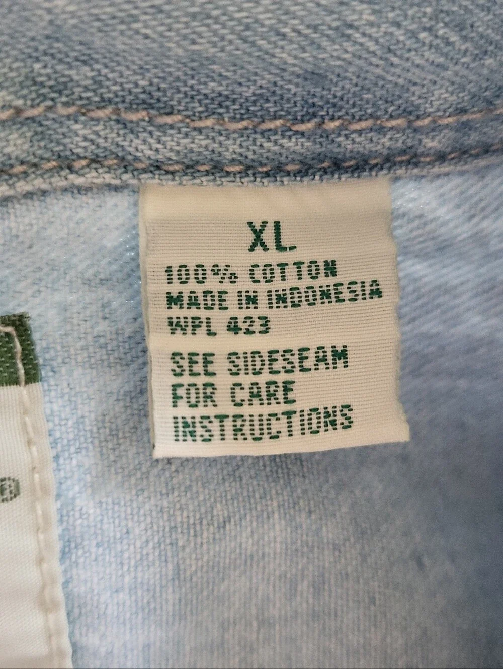 Levi's Shirt Mens XL Blue Denim Light Washed Cotton Button-Down Western Work